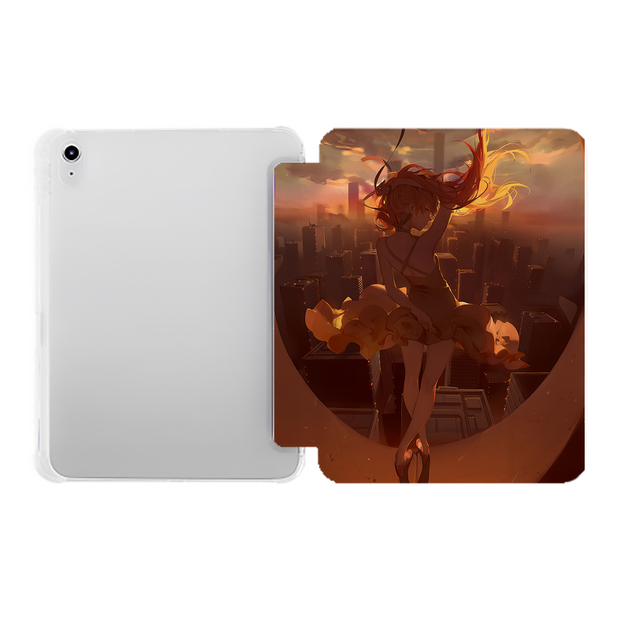 （画像用） EVA 新世紀エヴァンゲリオン IPad ケース ペン収納付き 三つ折りスタンド PUレザー×シリコン 対応機種9.5/10.5/10.9インチ